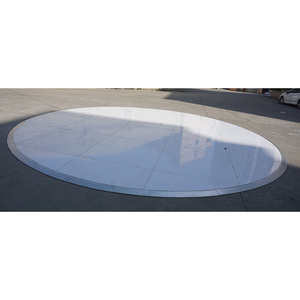 <b>Portable</b> plywood aluminum floor white round dance floor for wedding decoration - Product Image 1