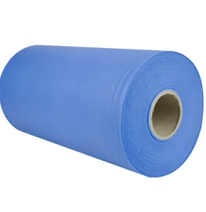 Kam-tissu chirurgical Non tissé 40 gsm 45gsm 1.6m, niveau AAMI SS SMS, bleu, 2.4m, matériel d'hôpital en rouleau