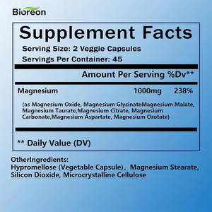 Capsules de complexe de magnésium Aeglewell en marque propre, 300 mg, glycinate, malate, <span class=keywords><strong>citrate</strong></span>, complément alimentaire pour le sommeil, relaxation musculaire - Product Image 5