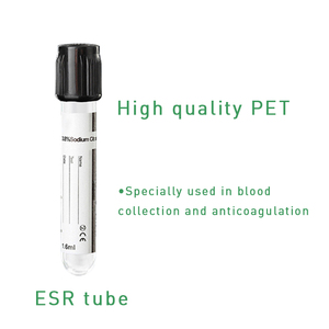 의료 병원 유리 PET 일회용 테스트 1.6ml 2.4ml 진공 채혈 튜브 ESR 튜브
