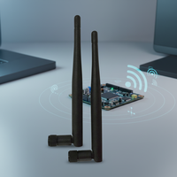 Antenne double bande Wi-Fi 2,4 GHz et LoRa 433/868/920 MHz, type « Rubber Duck », 3 dBi, connecteur SMA mâle pour module sans fil de passerelle IoT