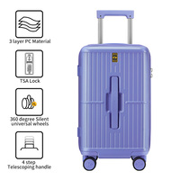 Ensemble de bagages PC MGB Factory Direct Modern Silent Universal Spinner, grande capacité, 30 pouces, avec serrure TSA, léger, violet, cadeau