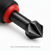 Kit de débavureurs manuels ergonomiques 13, 16, 19 mm avec poignée souple pour le travail du bois – 3 tailles