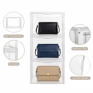 Cajas de Exhibición Acrílicas Transparentes Modernas con Puerta Magnética, para Artículos de Lujo, Coleccionables, Carteras, Libros, Juguetes - Product Image 4