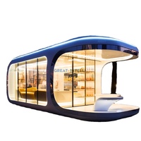 Conteneur d'expédition mobile préfabriqué en acier modulaire pliable de 20/40 pieds, boutique/bar
