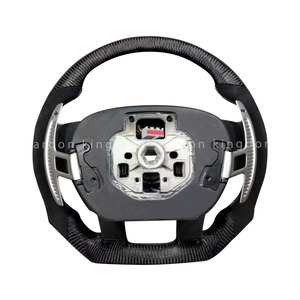 Volant en fibre de carbone d'origine pour <span class=keywords><strong>Ford</strong></span> F150 <span class=keywords><strong>Raptor</strong></span> <span class=keywords><strong>2021</strong></span> 2022 2023, mise à niveau de l'intérieur de la voiture - Product Image 2