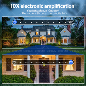 Cámaras de Seguridad Exteriores Tipo Domo de 8MP, Visión Nocturna IP66, Seguridad para el Hogar, Zoom Óptico 10x, Cámara Wifi PTZ de <span class=keywords><strong>360</strong></span>°, Mini Cámara Inalámbrica para Exteriores - Product Image 2