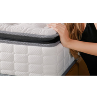 Matelas Compressé King Queen Size, Lit en Mousse Enroulable en Boîte, Matelas Hybride à Noyau de Ressorts pour Chambre d'Invité