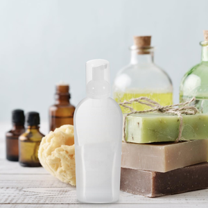 Suministro de fábrica: Dispensador de bomba de espuma facial de plástico PP de 43 mm con tapa transparente, tapas y cierres para botellas de jabón de manos - Product Image 3
