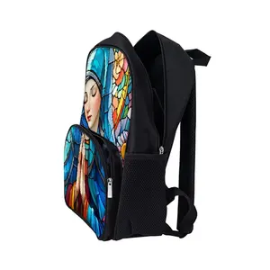 <span class=keywords><strong>Sac</strong></span> à <span class=keywords><strong>dos</strong></span> scolaire tendance avec impression de la Vierge <span class=keywords><strong>Marie</strong></span> pour garçons/filles, imperméable, design de dessin animé 3D, bandoulière arquée, meilleur cadeau pour - Product Image 6