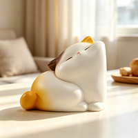 Serre-livres Furui Chat en Résine, Design Créatif de Dessin Animé, Artisanat de Bureau, Adorables Serre-livres Chat Embrassant, Ornements Décoratifs
