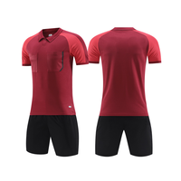 Uniforme d'arbitre de football respirant pour adulte - Coupe ample, manches courtes, tenue de football d'été