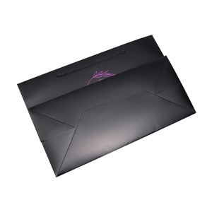 Borsa di Carta Personalizzabile di Lusso <span class=keywords><strong>per</strong></span> Shopping, Nera Opaca con Manico in Corda <span class=keywords><strong>per</strong></span> Saloni di Bellezza, Parrucchieri e Cosmetici - Product Image 2