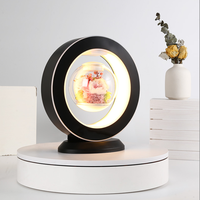 Lampu Bunga Awet Bentuk Bulat dengan Levitasi Magnetik, Lampu Meja Suspensi Magnetik Bunga Awet, Hadiah