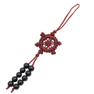 Colgante de nudo Falun, pequeño colgante de madera, cuentas budistas, material para accesorios DIY de pulseras y collares, colgante de jade con borla, colgante decorativo - Product Image 4