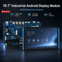 Untuk Papan Pengembangan OS Android 5.1/7.1 RK3128 10.1 Inci 1280*800, Modul Layar LCD TFT Industri, Antarmuka TTL Rendah