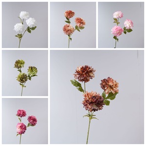 Fleur de pivoine artificielle CallaFloral, branche unique, blanc, vert, rose rouge, marron clair, rose foncé, marron foncé, polyester, décoration intérieure - Product Image 3