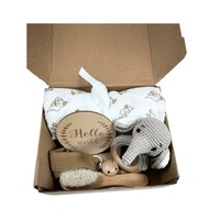 NOUVEAU Coffret Cadeau de Couvertures Carrées en Mousseline de Bambou pour Bébé, Motif à Carreaux, Utilisation Domestique, Bonnets Turban pour Enfant