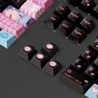 Clavier mécanique à touches Cherry sur le thème Sweet and Cool Plan, hauteur standard, transparent sur quatre côtés, en PBT, par sublimation.