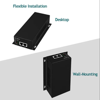 Boîtier métallique haute puissance 802.3bt 60W 90W PoE ++ Adaptateur AC 100 ~ 240V Injecteur PoE mural
