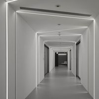 Profilé en aluminium LED encastré pour plafond en plaque de plâtre, montage encastré, lumière linéaire