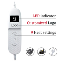 Calentador Corporal Eléctrico de 220v, 9 Niveles de Calor, Almohadilla Térmica Eléctrica Duradera para la Espalda