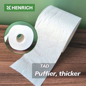 Henrich Eco pulpe de canne à sucre rouleau de papier toilette non blanchi 3 plis fort absorbant papier hygiénique Scottsly usage domestique - Product Image 2