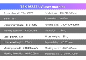 เครื่องเลเซอร์ยูวีความเร็วสูง 5W TBK 958ZE สำหรับซ่อมโทรศัพท์มือถือ แยกกระจกหลังและถอดกรอบ <span class=keywords><strong>iPhone</strong></span> iPad - Product Image 5