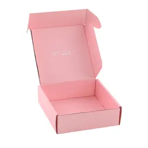 Boîte rose Offre Spéciale boîte postale d'expédition en carton imprimé personnalisé boîtes d'emballage de vêtements avec logo