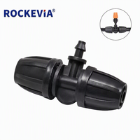 Raccord de réduction pour irrigation paysagère 8/12, raccord en T de réduction à verrouillage pour micro-pulvérisation de vergers et cours, joint de réduction pour tuyau d'eau