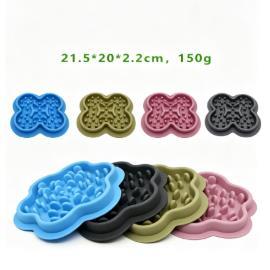 Hot Sale Custom Wholesale <b>Silicone</b> Slow Food <b>Mat</b> With Suction Cups Anti Choking Slow Food Pad Pet Dog Lick <b>Mat</b> Pet Bowl - Product Image 5