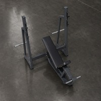 Rack de musculation inclinable commercial pour salle de sport, banc de musculation réglable avec supports pour barres et montants