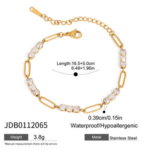 Gelang Perhiasan Fashion Baja Anti Karat Zirkon Emas <span class=keywords><strong>Bangles</strong></span> <span class=keywords><strong>18K</strong></span> Gelang Wanita Mewah Grosir Cincin Baja Anti Karat - Product Image 6