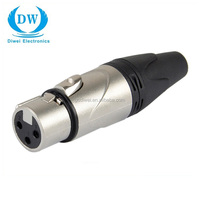 3 broches XLR argent micro microphone adaptateur audio connecteur mâle prise femelle 3 broches XLR adaptateur connecteur XLR