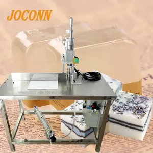 Machine commerciale de découpage de tranches de savon/machine de découpage de barre de savon d'huile essentielle de jasmin/coupeur de bloc de savon transparent