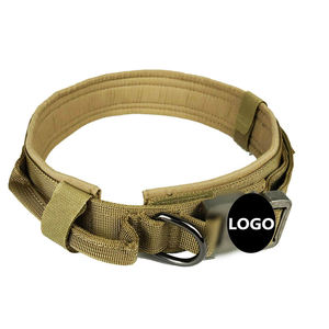 Collar de perro de servicio pesado ajustable personalizable Pastor Alemán de nailon táctico para caminar - Product Image 3