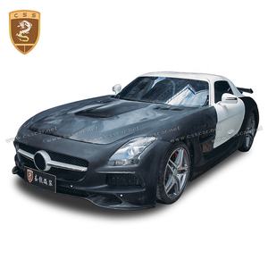 सर्वश्रेष्ठ गुणवत्ता वाले बॉडी किट क्लास c197 अपग्रेड के लिए BLACK-SERIERS स्टाइल फ्रंट बम्पर हुड साइड स्कर्ट - Product Image 2