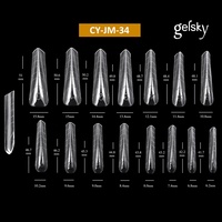 Extensión de uñas Gelsky Formas duales Formas de punta de uñas francesas Ataúd Formas duales