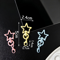 Pendentif de voiture étanche en forme d'étoile avec fermoir mousqueton coloré, accessoire de décoration pour sac à main, cadeau pour femme