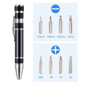 Durable Aluminum Pocket <b>Precision</b> <b>Screwdriver</b> Pen 8-in-1 Multi-Functional <b>Precision</b> Hand Tool <b>Set</b> with Steel Pocket Clip - Product Image 1