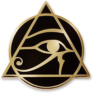 Pin de Solapa Personalizado de Alta Calidad con Ojo de Horus Egipcio, Acabado Negro Dorado Misterioso, Diseño de Esmalte Popular al por Mayor, Hecho para Durar - Product Image 3