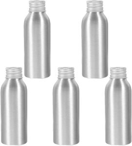 Flacon cosmétique en aluminium argenté de 30 ml, 50 ml, 100 ml, 200 ml, 250 ml, 500 ml, 8 oz, 16 oz, 4 oz, vente en gros, avec logo et impression personnalisés - Product Image 1