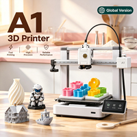 Imprimante 3D de bureau FDM WiFi à version globale Bambo A1, compatible PLA PETG TPU, avec nivellement automatique et haute vitesse, 256x256x256mm