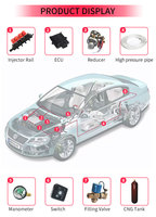ACT Sistema de conversión de combustible dual Equipo de inyección secuencial CNG GNV Kits de conversión de 4 cilindros Combustible dual para Autogas