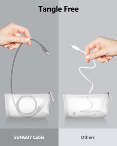 Cable USB C SUNGUY de 100W, cable de carga rápida, cable de datos de silicona ecológico para teléfono móvil, éxito de ventas en TikTok. - Product Image 2