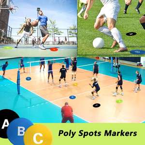 Marcadores de Puntos Planos para Aula, Preescolar y Jardín de Infancia, Marcadores de Puntos de 9'' con Letras para Entrenamiento Deportivo - Product Image 4