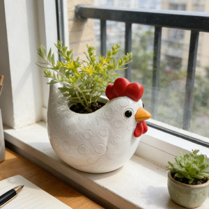 Macetas Creativas de Resina con Diseño de Polka Dots para Decoración de Plantas de Interior en Escritorio - Product Image 3