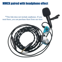 MMCX/QDC interface en option noir double microphone prise fil haute définition microphone multifonctionnel karaoké casque câble