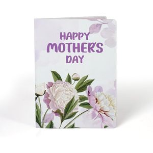 Mother's Day 3D Pop-Up Peony Floral Design Greeting Card with Digital Printing and Gloss Lamination for Mom and <b>Wife</b> Gift - Product Image 3
