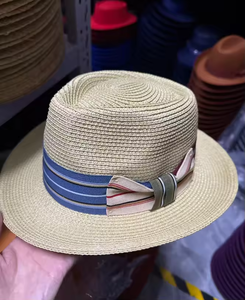Nouveau <span class=keywords><strong>Chapeau</strong></span> Fedora Décontracté en <span class=keywords><strong>Paille</strong></span> pour Homme – Protection Solaire Printemps-Été – Collection Jazz Tendance - Product Image 3